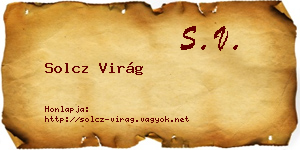 Solcz Virág névjegykártya